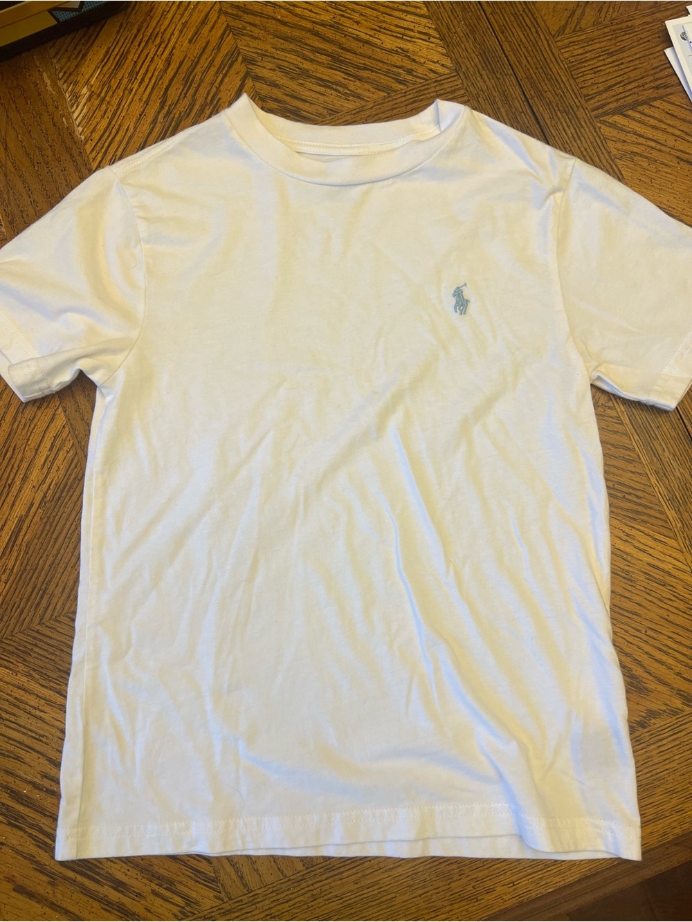 Polo by Ralph Lauren White Tee with Light Blue Pony Logo